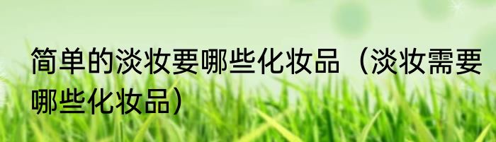简单的淡妆要哪些化妆品（淡妆需要哪些化妆品）