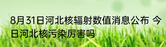 8月31日河北核辐射数值消息公布 今日河北核污染厉害吗