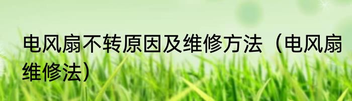 电风扇不转原因及维修方法（电风扇维修法）