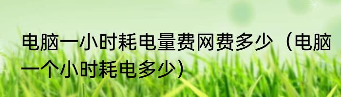 电脑一小时耗电量费网费多少（电脑一个小时耗电多少）