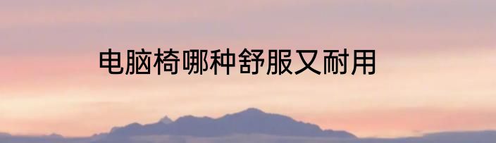 电脑椅哪种舒服又耐用