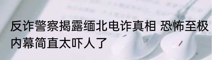 反诈警察揭露缅北电诈真相 恐怖至极内幕简直太吓人了