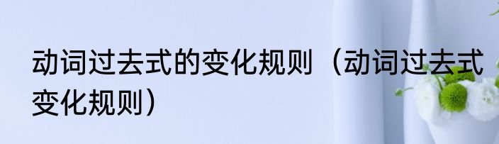 动词过去式的变化规则（动词过去式变化规则）