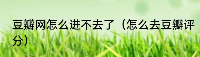 豆瓣网怎么进不去了（怎么去豆瓣评分）