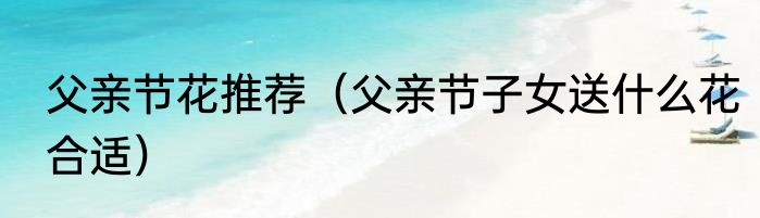 父亲节花推荐（父亲节子女送什么花合适）