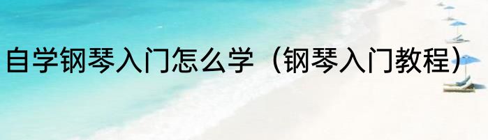 自学钢琴入门怎么学（钢琴入门教程）