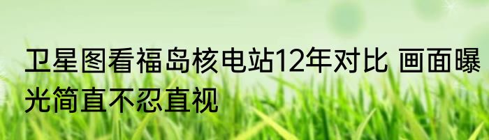 卫星图看福岛核电站12年对比 画面曝光简直不忍直视