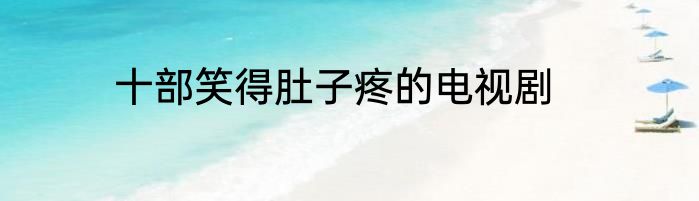 十部笑得肚子疼的电视剧