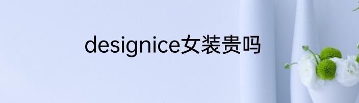 designice女装贵吗