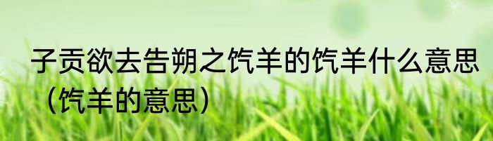 子贡欲去告朔之饩羊的饩羊什么意思（饩羊的意思）