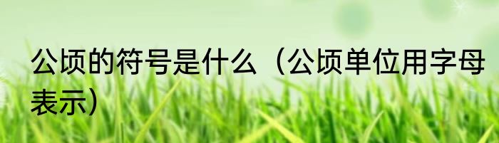 公顷的符号是什么（公顷单位用字母表示）