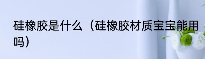 硅橡胶是什么（硅橡胶材质宝宝能用吗）