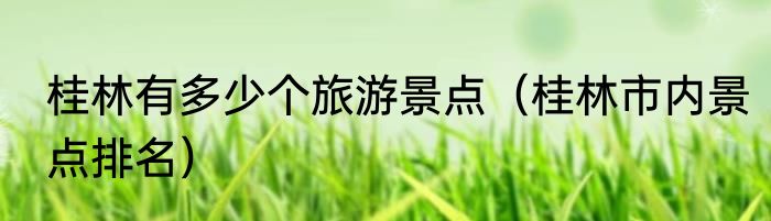 桂林有多少个旅游景点（桂林市内景点排名）