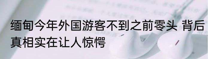 缅甸今年外国游客不到之前零头 背后真相实在让人惊愕