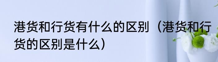 港货和行货有什么的区别（港货和行货的区别是什么）