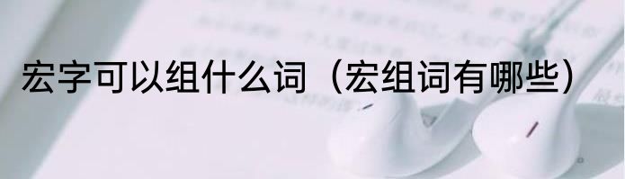 宏字可以组什么词（宏组词有哪些）