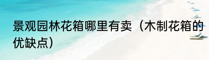 景观园林花箱哪里有卖（木制花箱的优缺点）