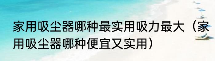 家用吸尘器哪种最实用吸力最大（家用吸尘器哪种便宜又实用）
