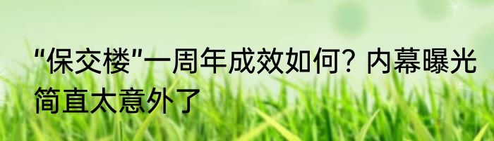 “保交楼”一周年成效如何? 内幕曝光简直太意外了