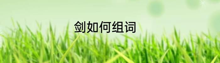 剑如何组词