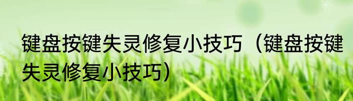 键盘按键失灵修复小技巧（键盘按键失灵修复小技巧）