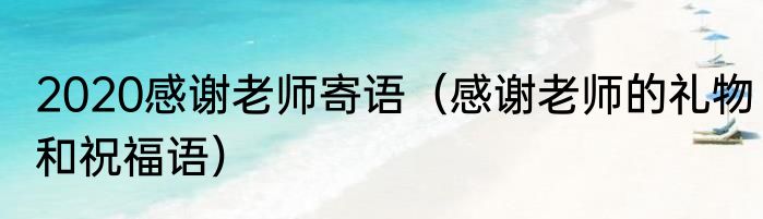 2020感谢老师寄语（感谢老师的礼物和祝福语）