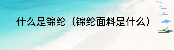 什么是锦纶（锦纶面料是什么）