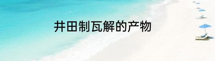 井田制瓦解的产物