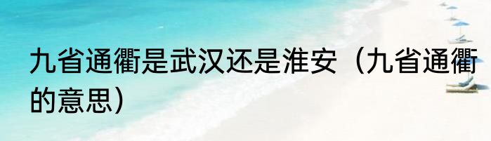 九省通衢是武汉还是淮安（九省通衢的意思）