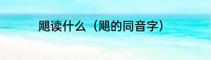 飓读什么（飓的同音字）