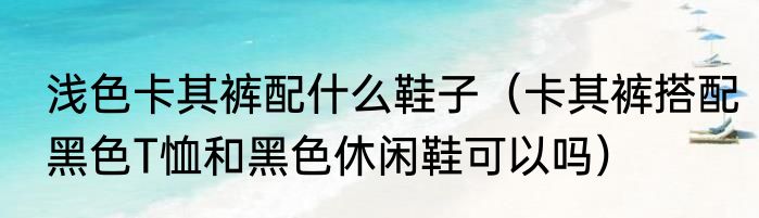 浅色卡其裤配什么鞋子（卡其裤搭配黑色T恤和黑色休闲鞋可以吗）