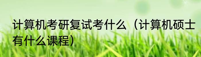 计算机考研复试考什么（计算机硕士有什么课程）