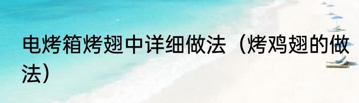 电烤箱烤翅中详细做法（烤鸡翅的做法）