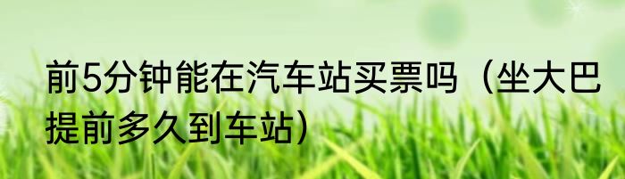 前5分钟能在汽车站买票吗（坐大巴提前多久到车站）