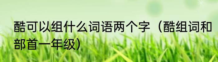 酷可以组什么词语两个字（酷组词和部首一年级）