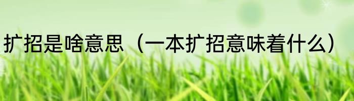 扩招是啥意思（一本扩招意味着什么）