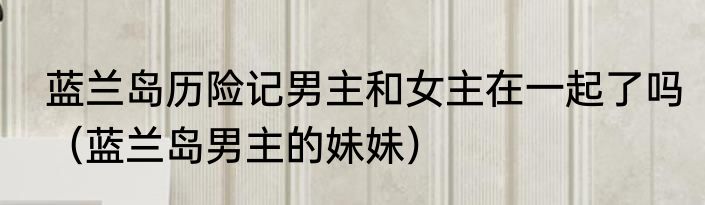 蓝兰岛历险记男主和女主在一起了吗（蓝兰岛男主的妹妹）