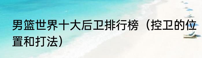 男篮世界十大后卫排行榜（控卫的位置和打法）