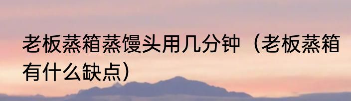 老板蒸箱蒸馒头用几分钟（老板蒸箱有什么缺点）