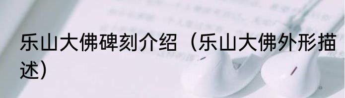 乐山大佛碑刻介绍（乐山大佛外形描述）