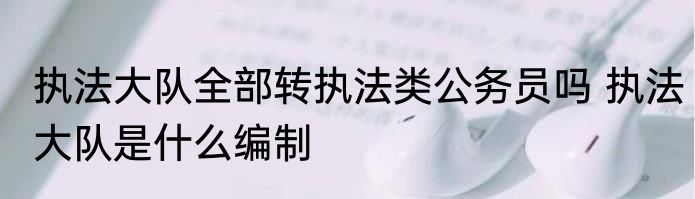 执法大队全部转执法类公务员吗 执法大队是什么编制