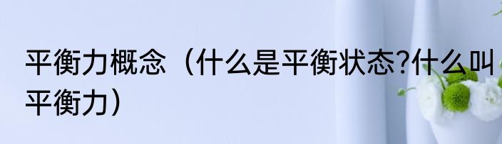 平衡力概念（什么是平衡状态?什么叫平衡力）