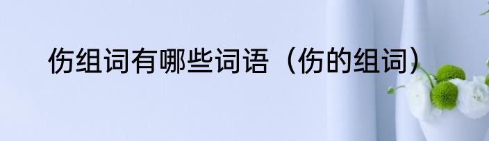 伤组词有哪些词语（伤的组词）