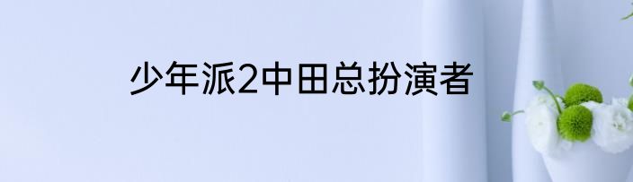 少年派2中田总扮演者