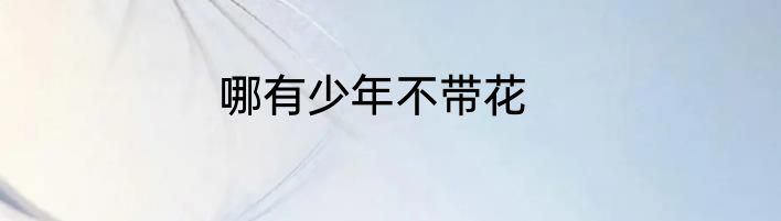 哪有少年不带花
