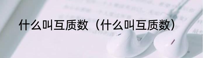 什么叫互质数（什么叫互质数）