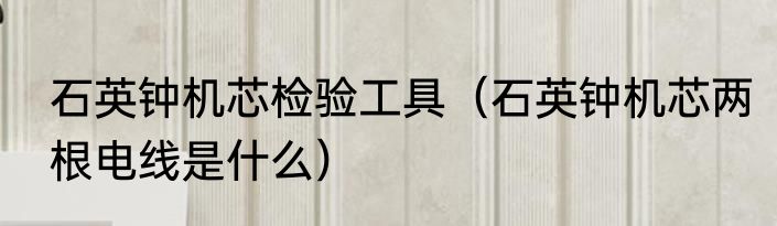 石英钟机芯检验工具（石英钟机芯两根电线是什么）