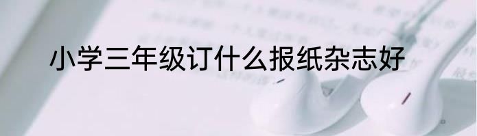 小学三年级订什么报纸杂志好