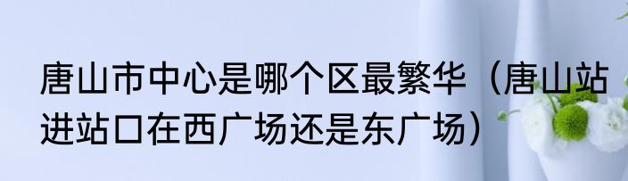 唐山市中心是哪个区最繁华（唐山站进站口在西广场还是东广场）