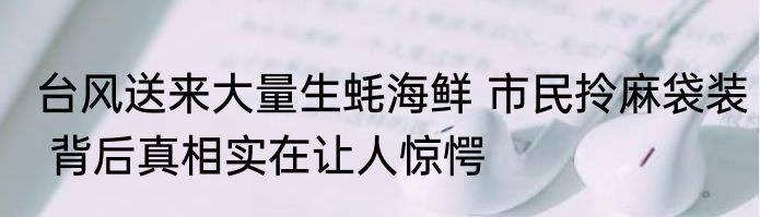 台风送来大量生蚝海鲜 市民拎麻袋装 背后真相实在让人惊愕
